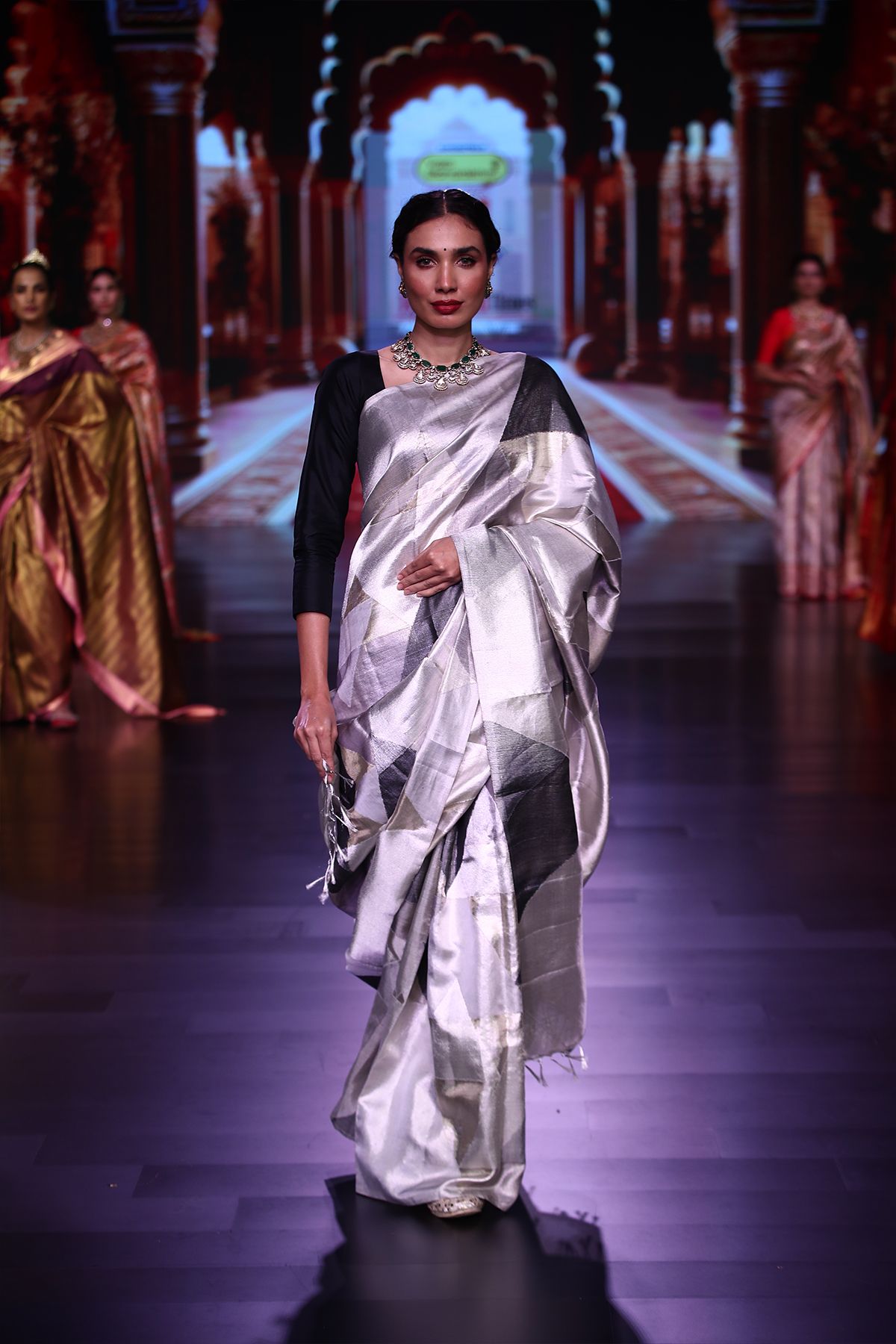 Kancheepuram Silk Gold And Silver Saree