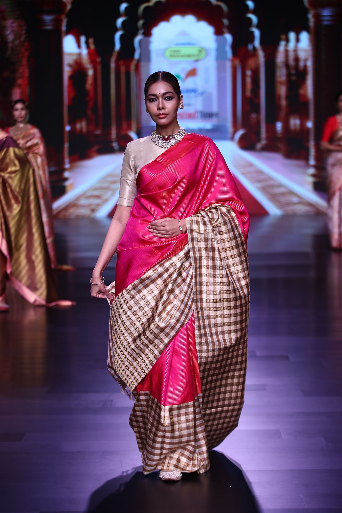 Kancheepuram Silk Pink Saree