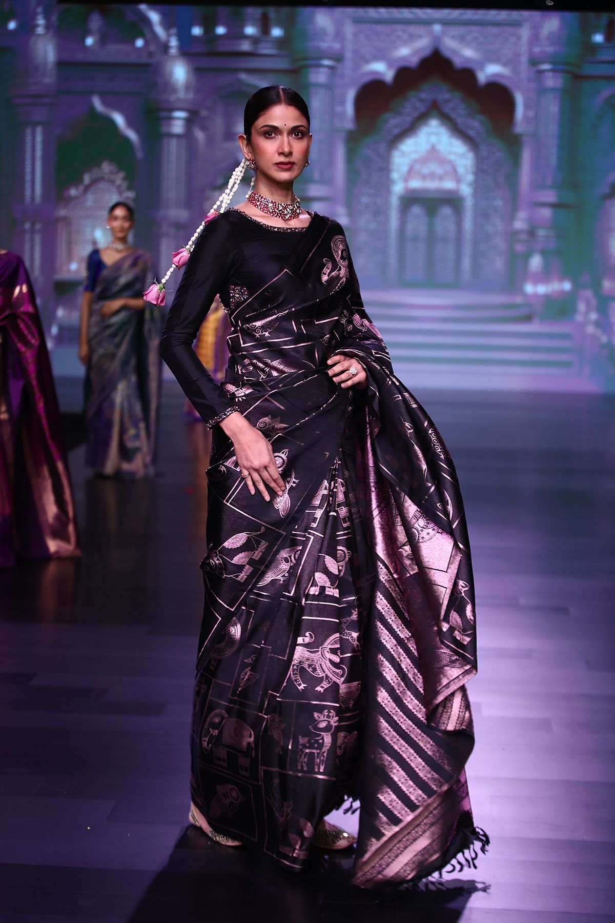 Kancheepuram Silk Black Saree