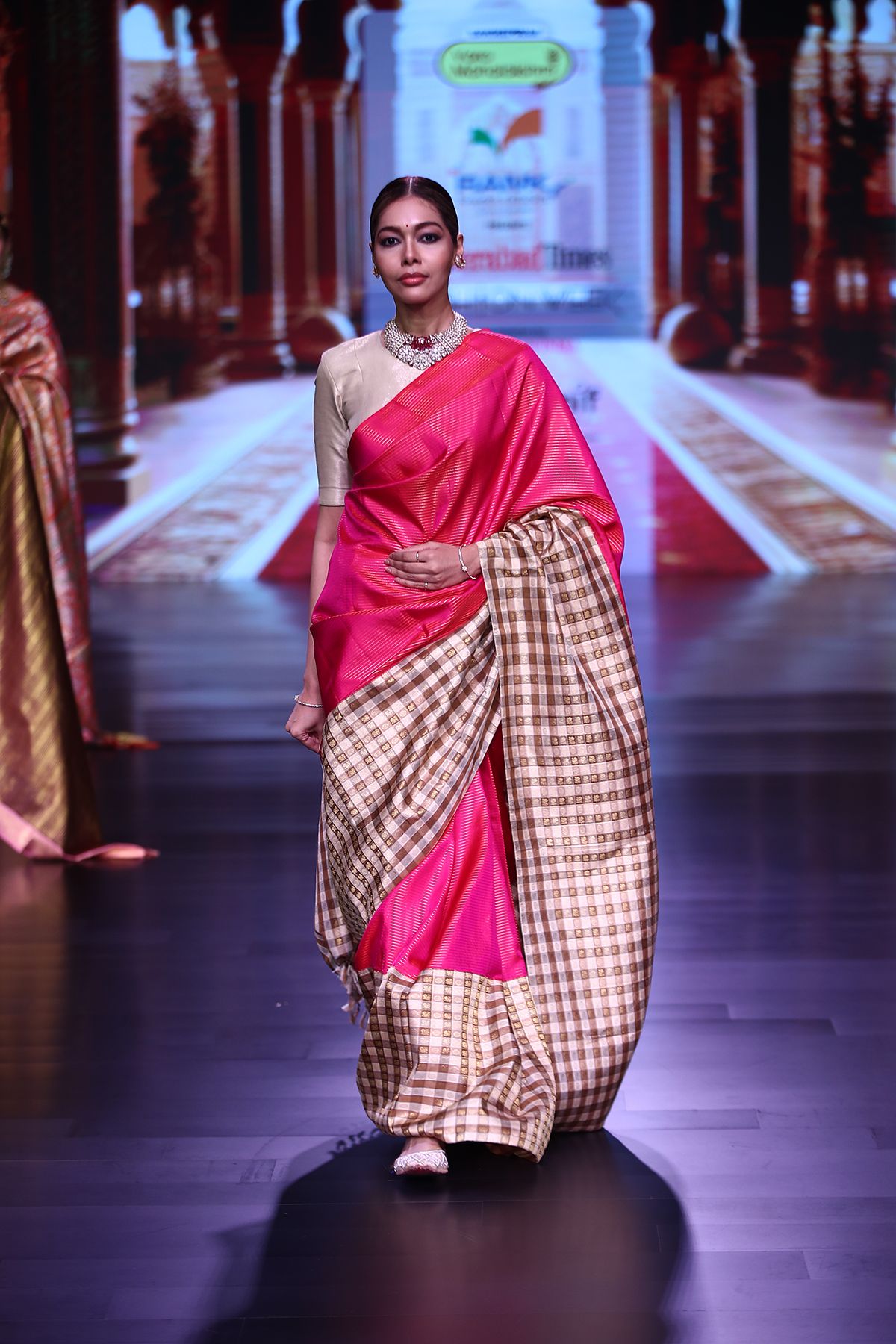 Kancheepuram Silk Pink Saree