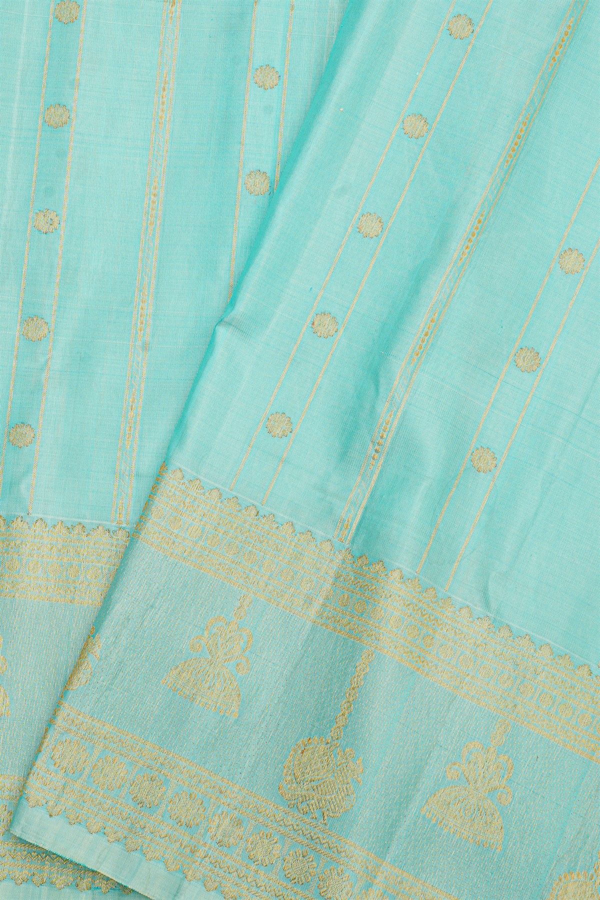 Gadwal Silk Sky Blue Saree