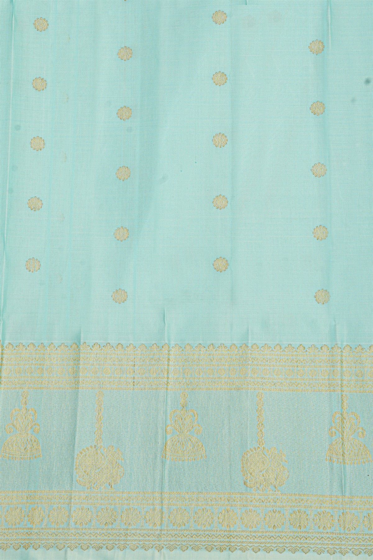 Gadwal Silk Sky Blue Saree