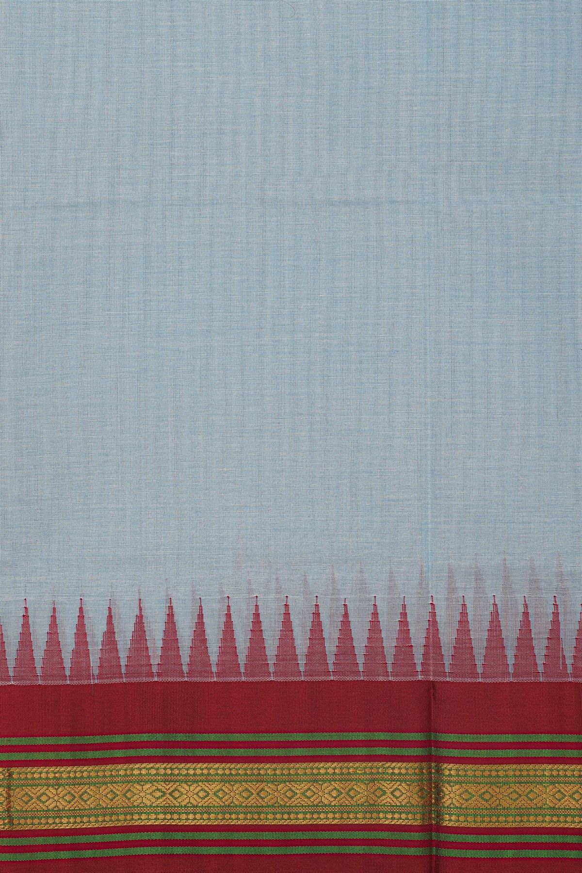 Khaadi Silk Sky Blue Saree With Diamonds Border