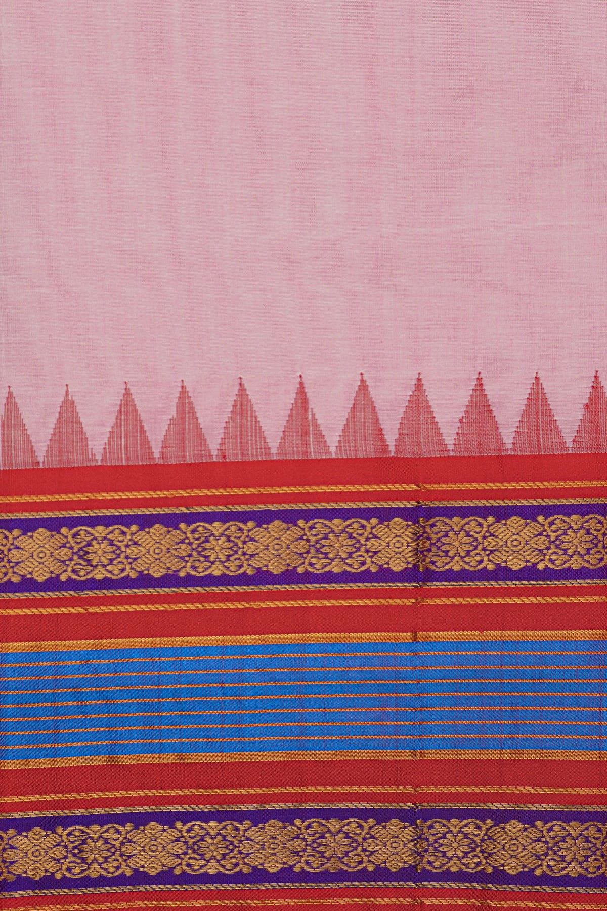 Khaadi Silk Pink Saree With Lines And Florals Border