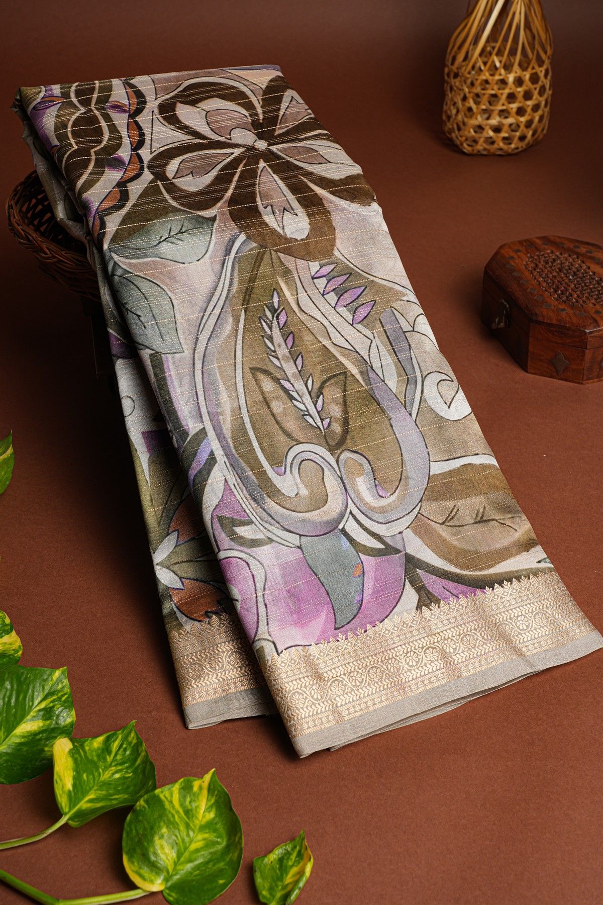 Matka Silk Off White Saree