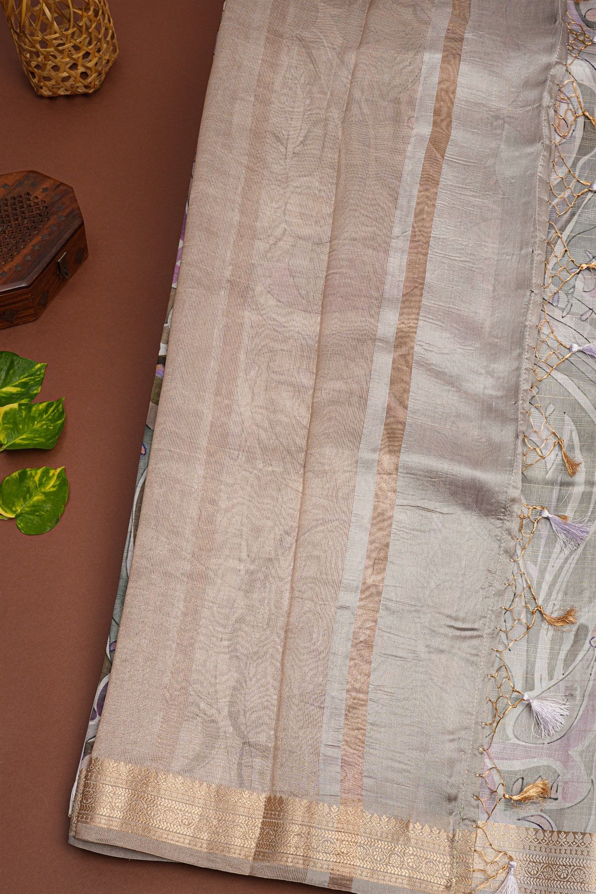 Matka Silk Off White Saree
