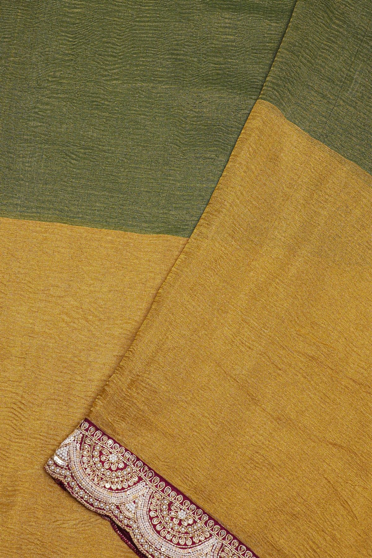 Fancy Tissue Crush Multi-Colour Saree