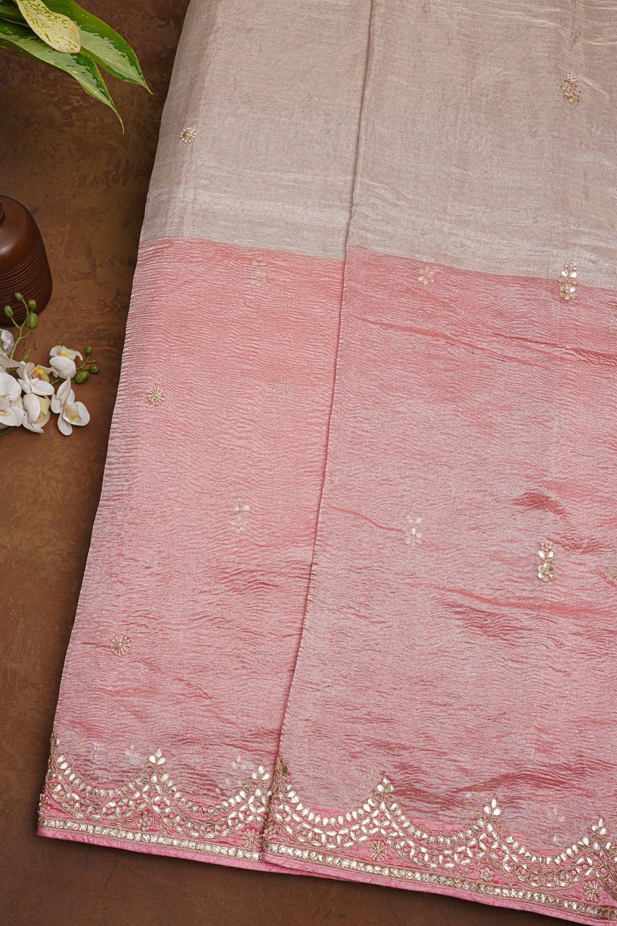 Fancy Tissue Multi-Colour Saree