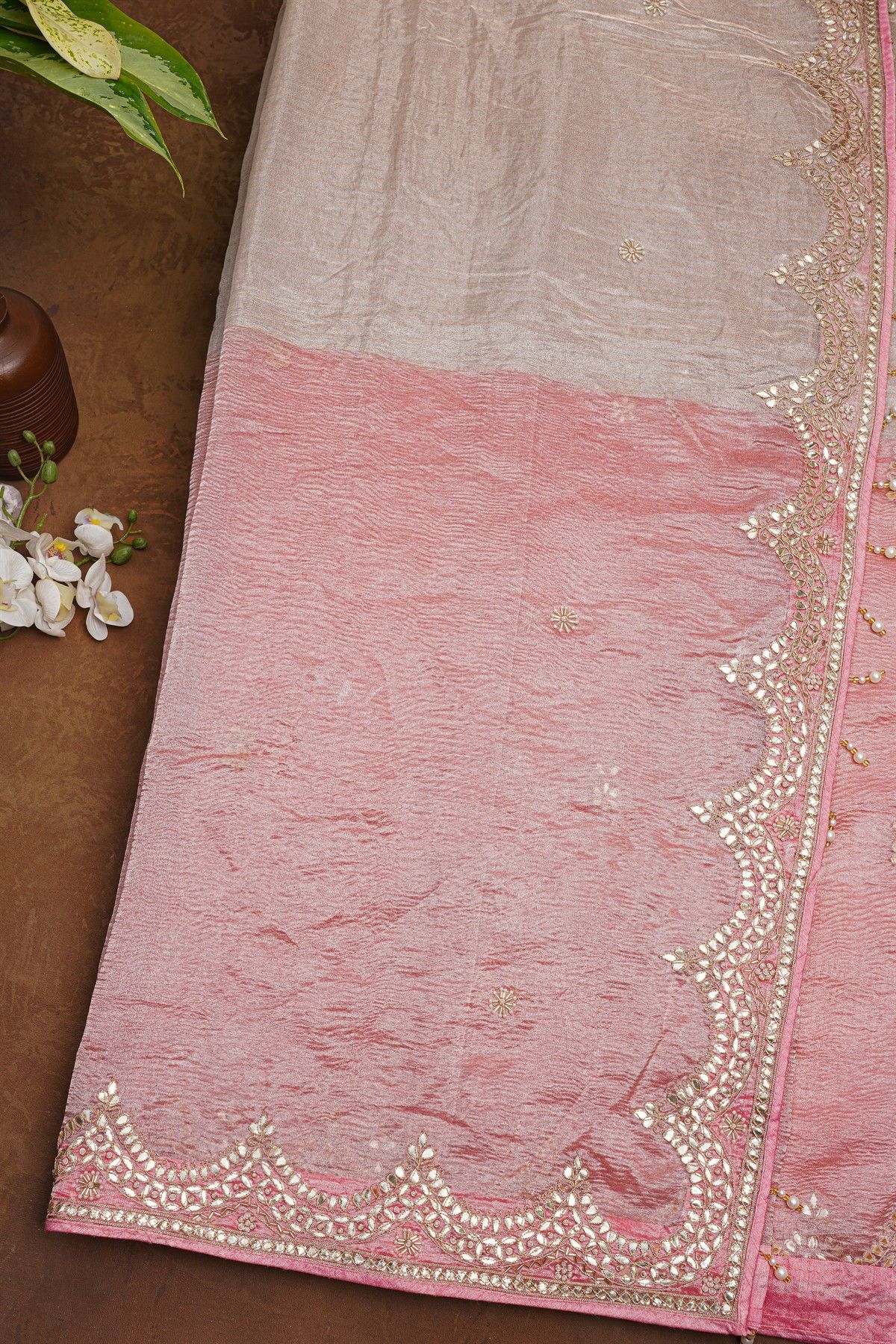 Fancy Tissue Multi-Colour Saree