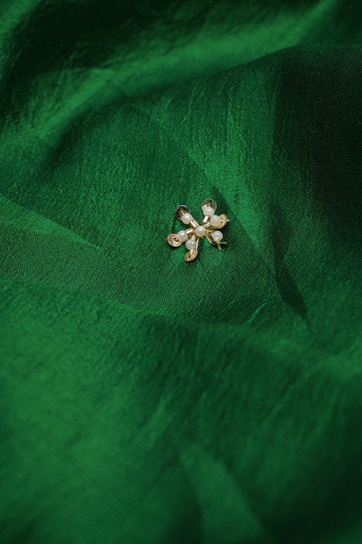 Fancy Tussar Bottle Green Saree