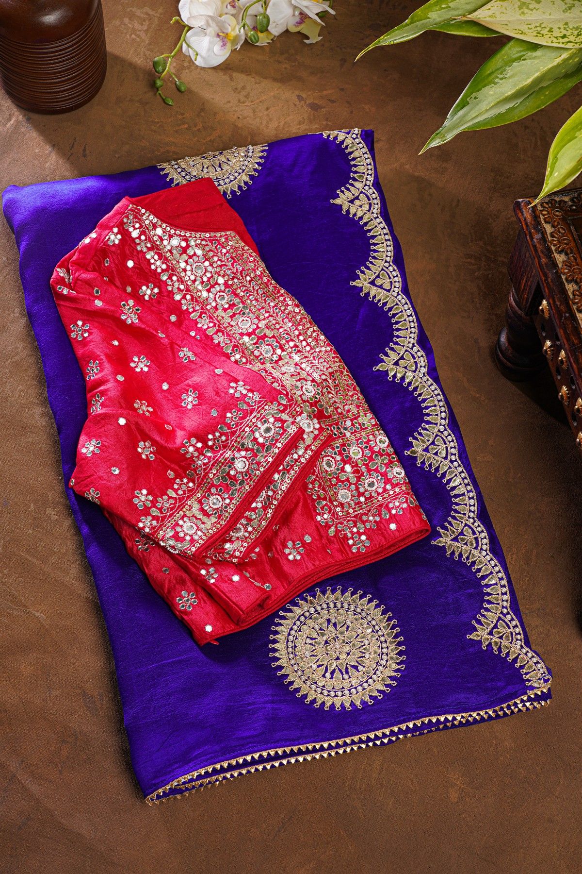 Fancy Silk Royal Blue Saree