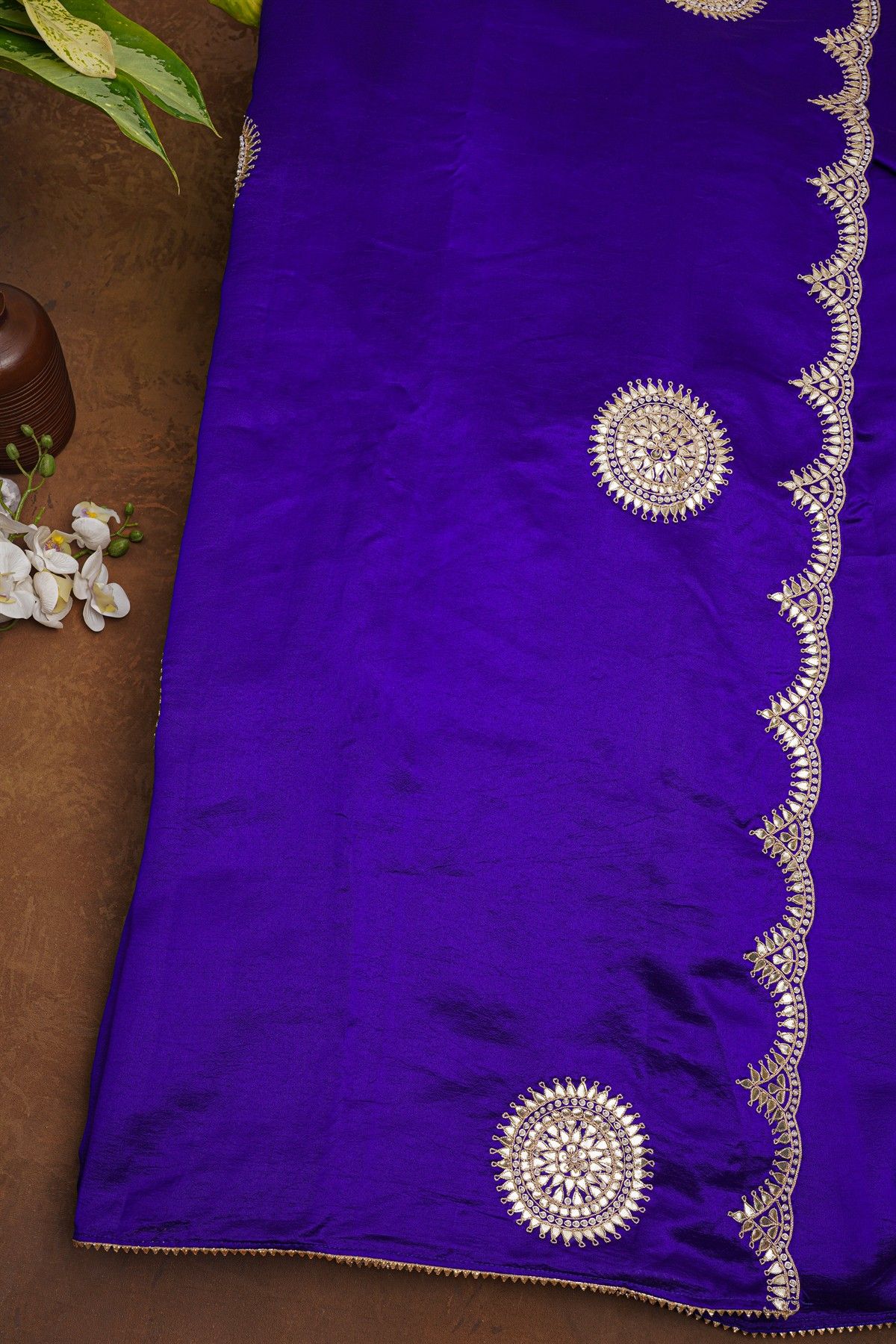 Fancy Silk Royal Blue Saree