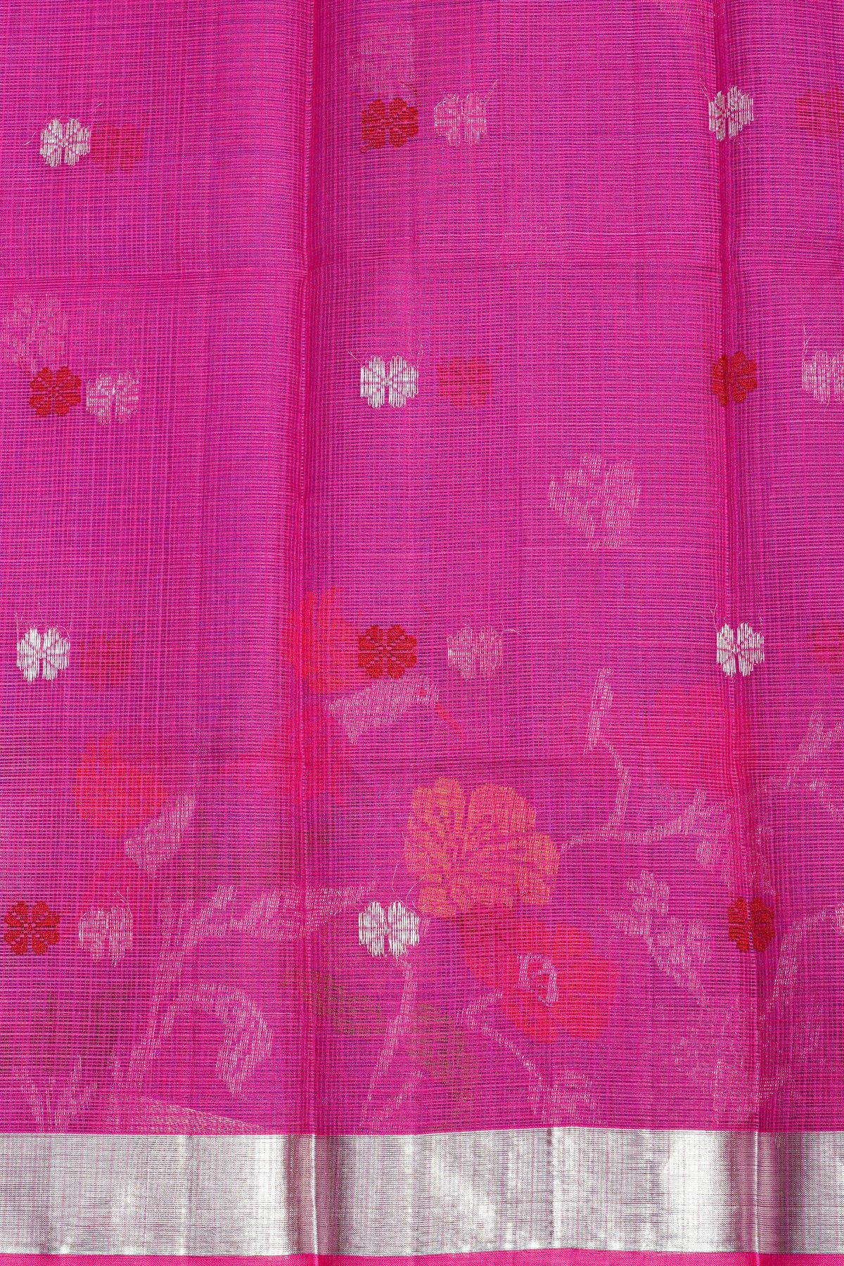 Zari Kota Cotton Lavender Saree