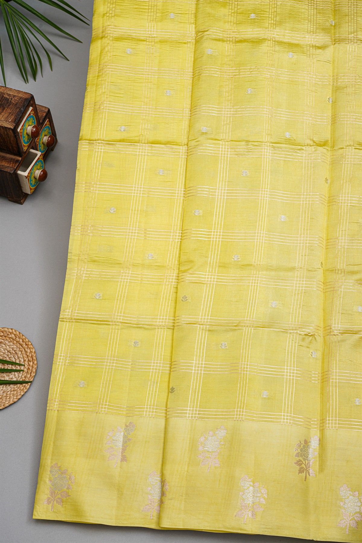 Fancy Matka Silk Yellow Saree