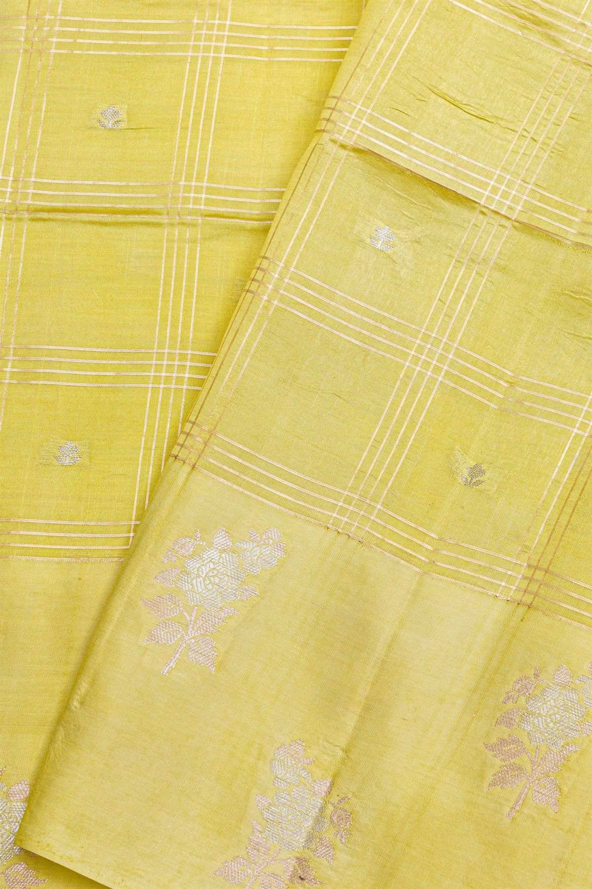 Fancy Matka Silk Yellow Saree