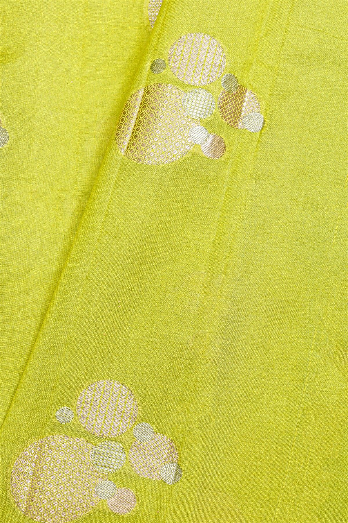 Fancy Matka Silk Parrot Green Saree