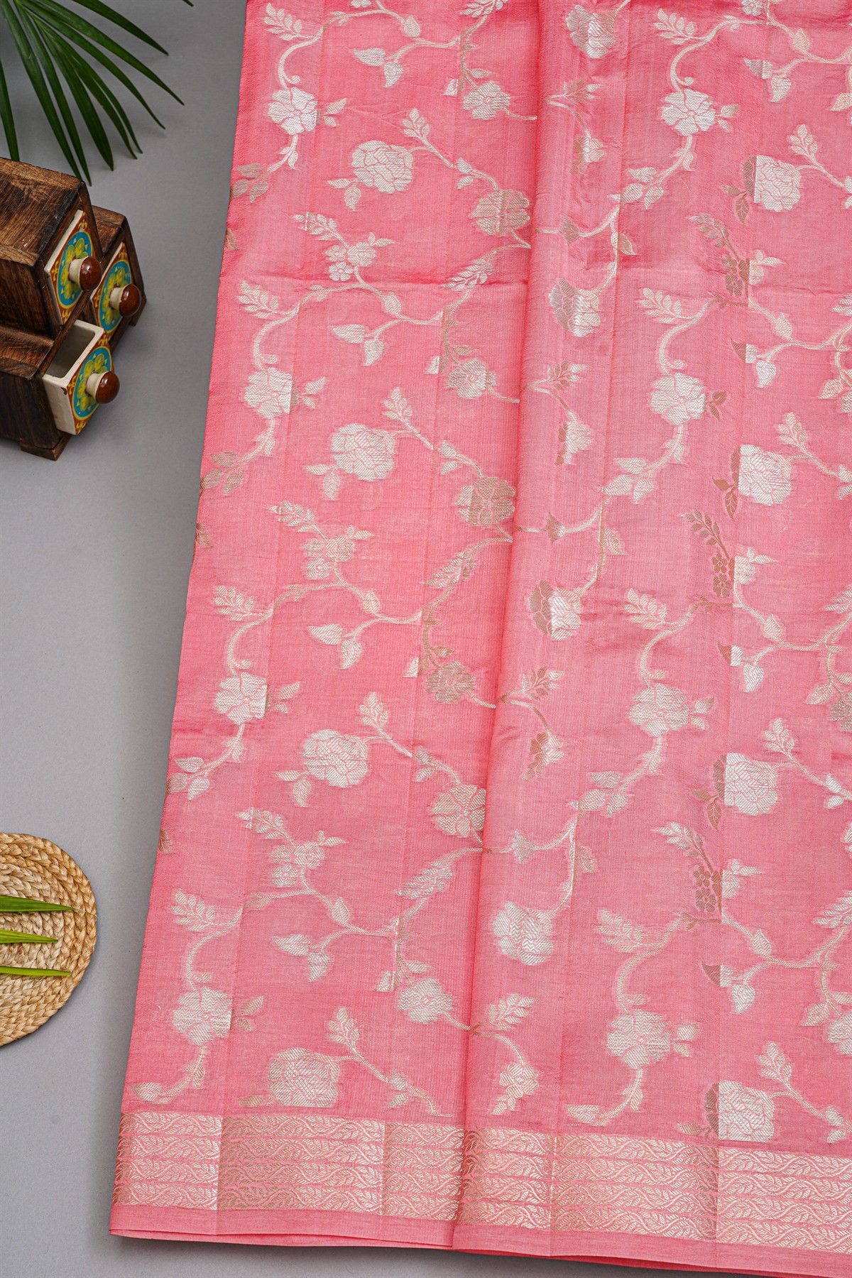 Fancy Matka Silk Pink Saree