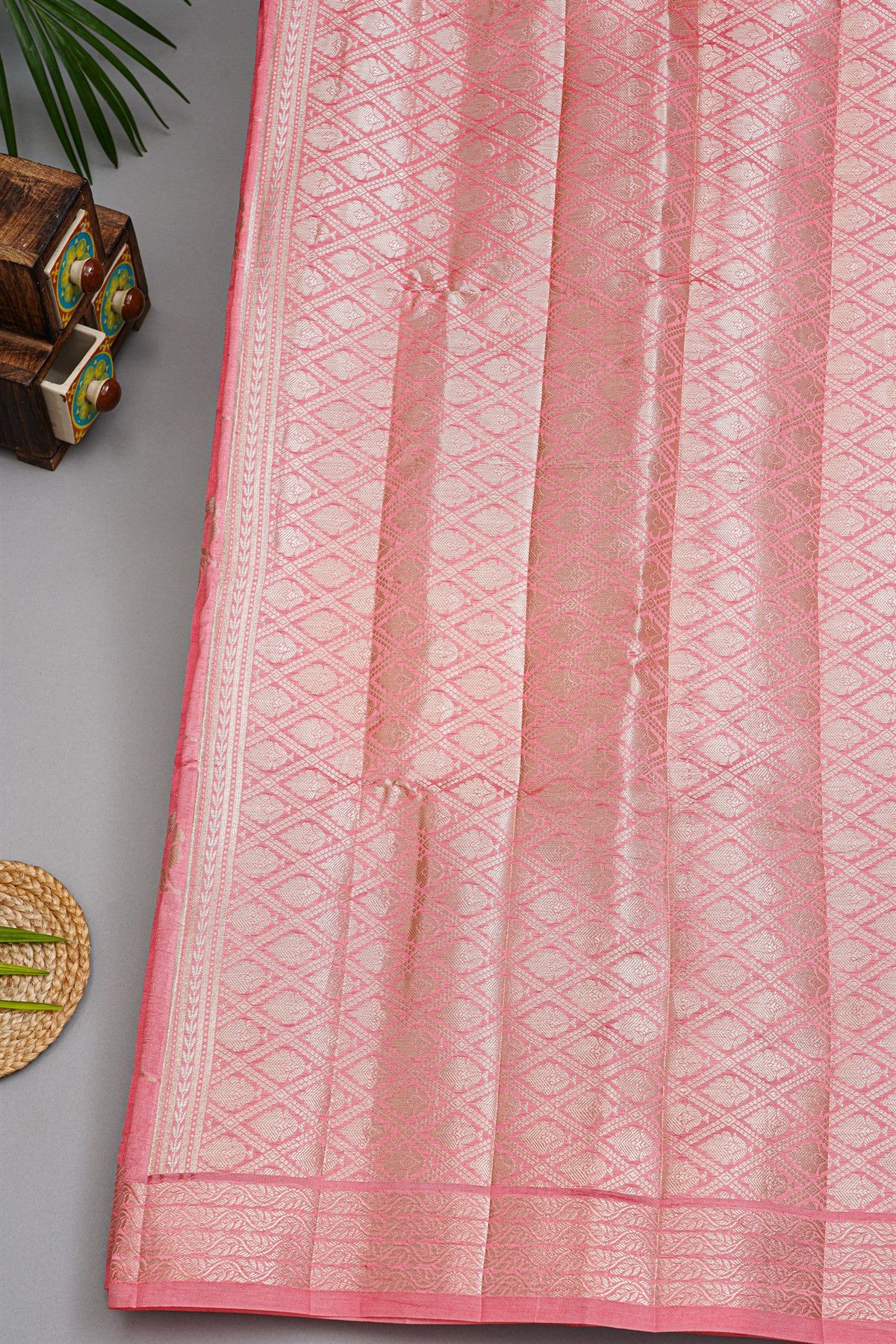 Fancy Matka Silk Pink Saree