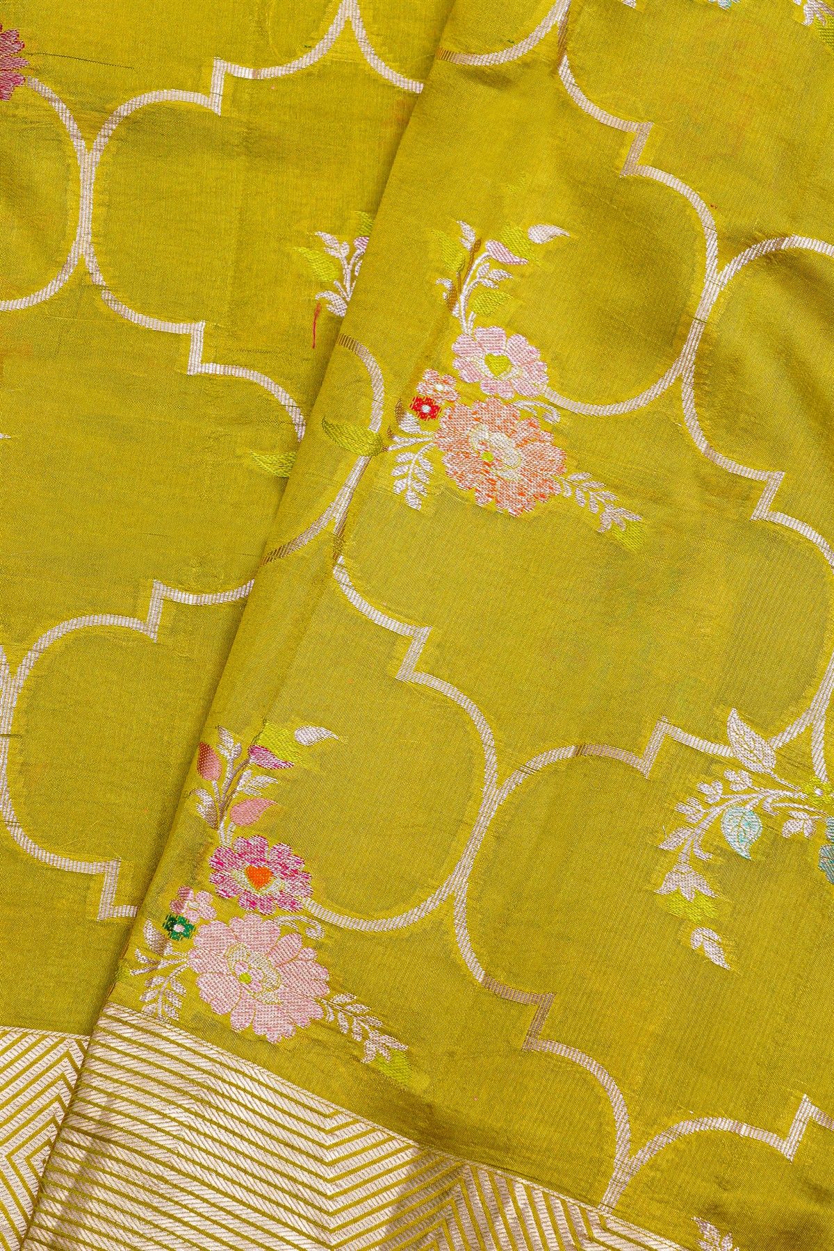 Fancy Matka Silk Mehendi Green Saree