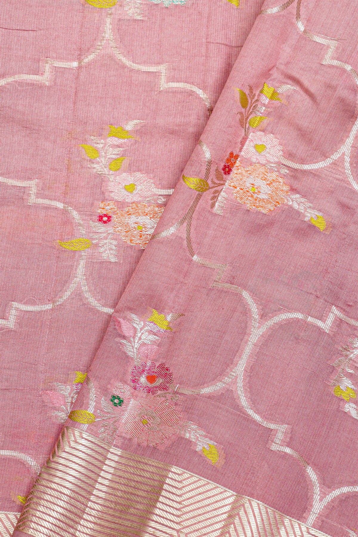 Fancy Matka Silk Onion Pink Saree