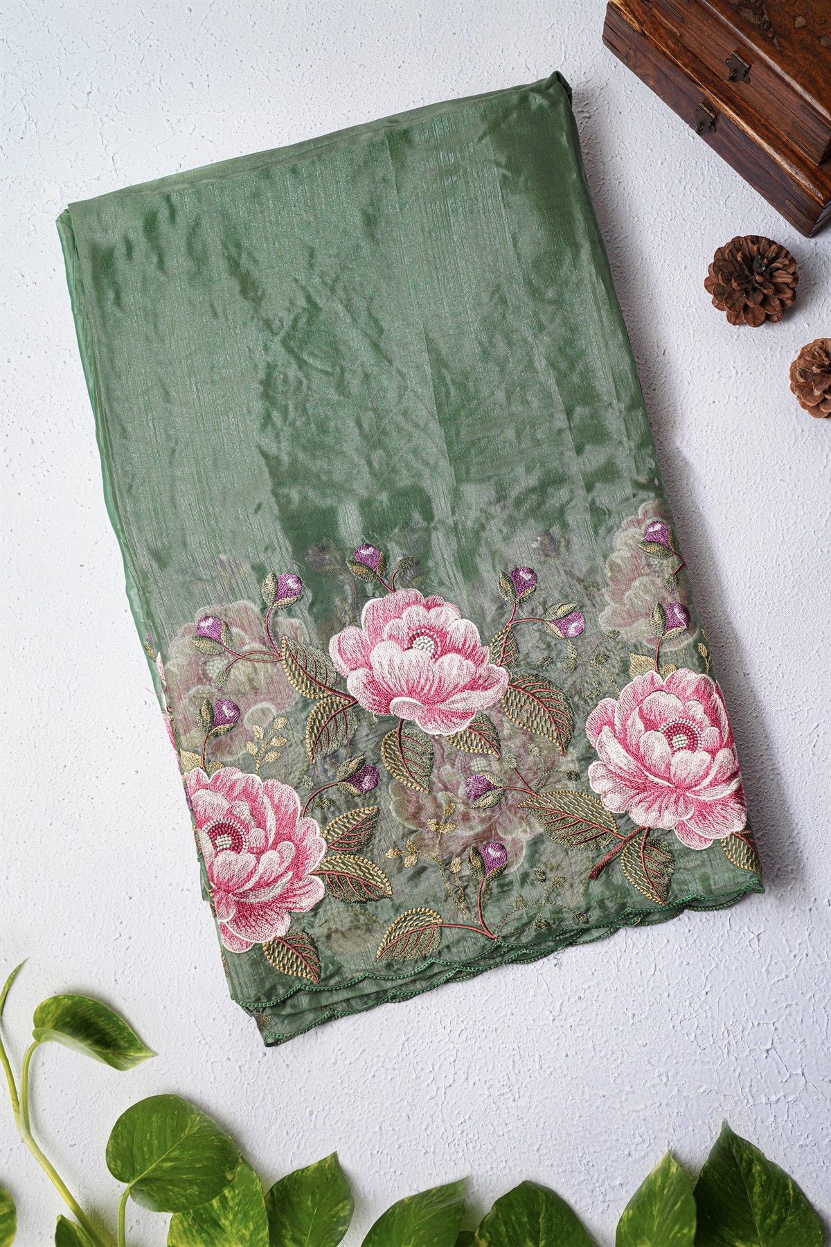 Fancy Kora Dual Colour Saree