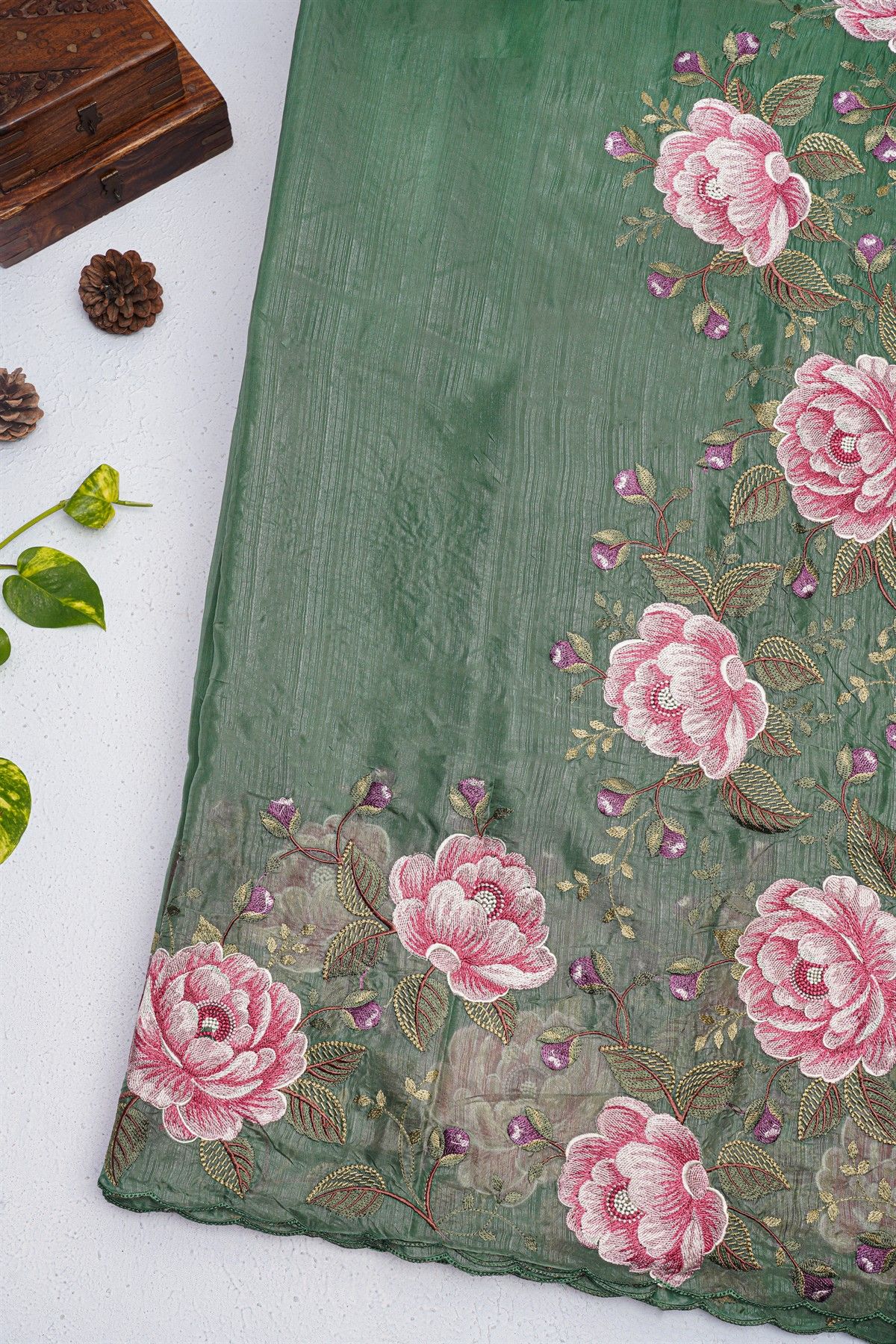 Fancy Kora Dual Colour Saree