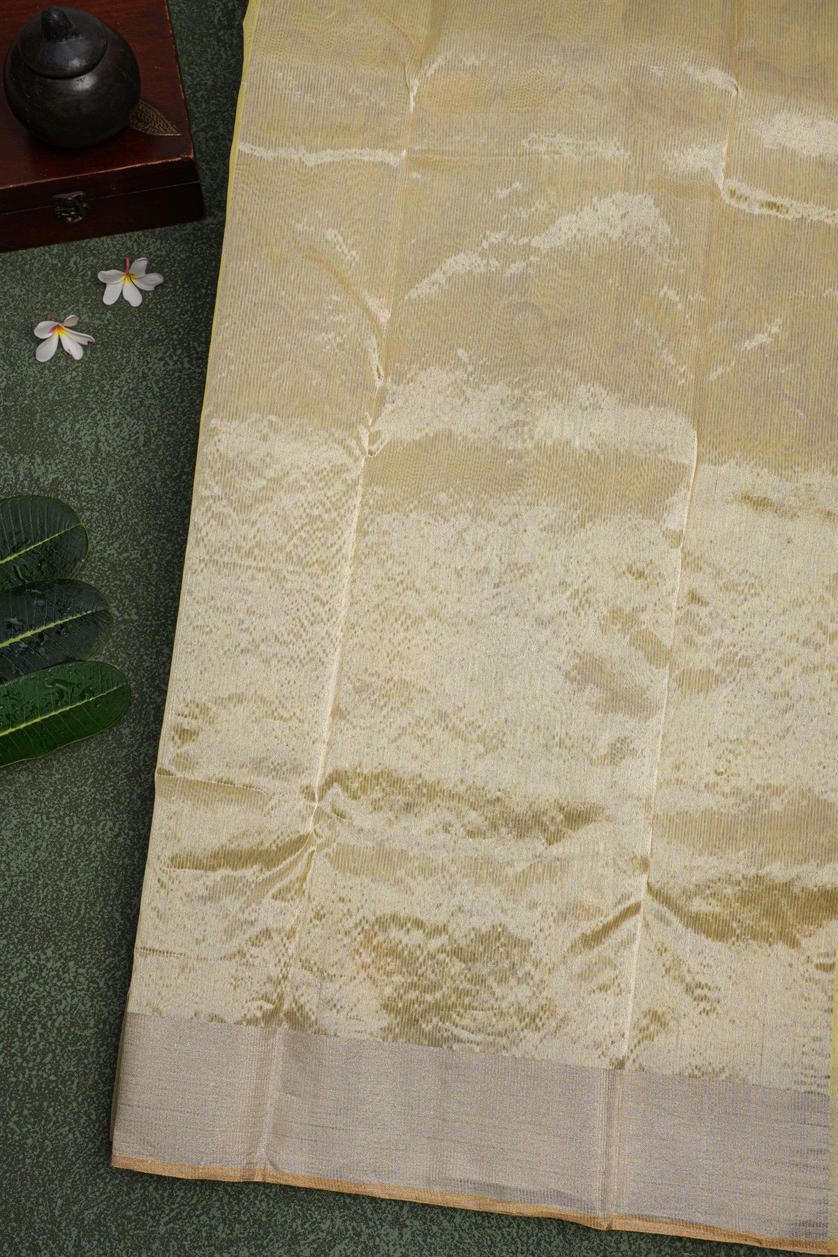 Chanderi Sico Yellow Saree