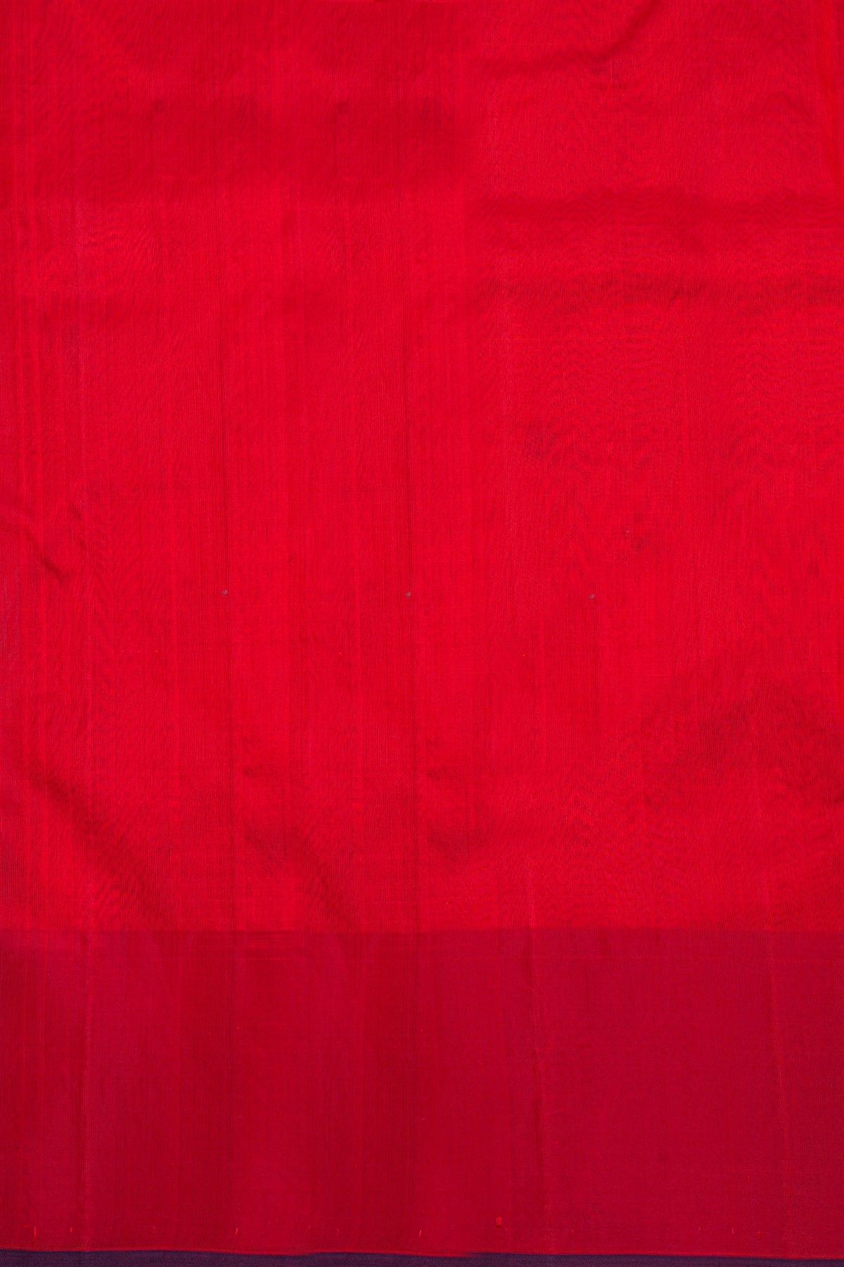 Chanderi Sico Red Saree