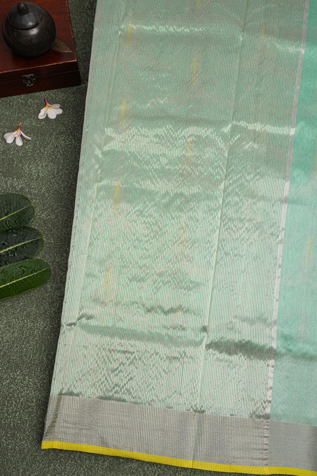 Chanderi Sico Light Green Saree