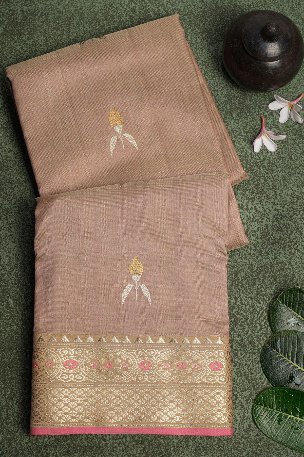 Chanderi Sico Mauve Saree