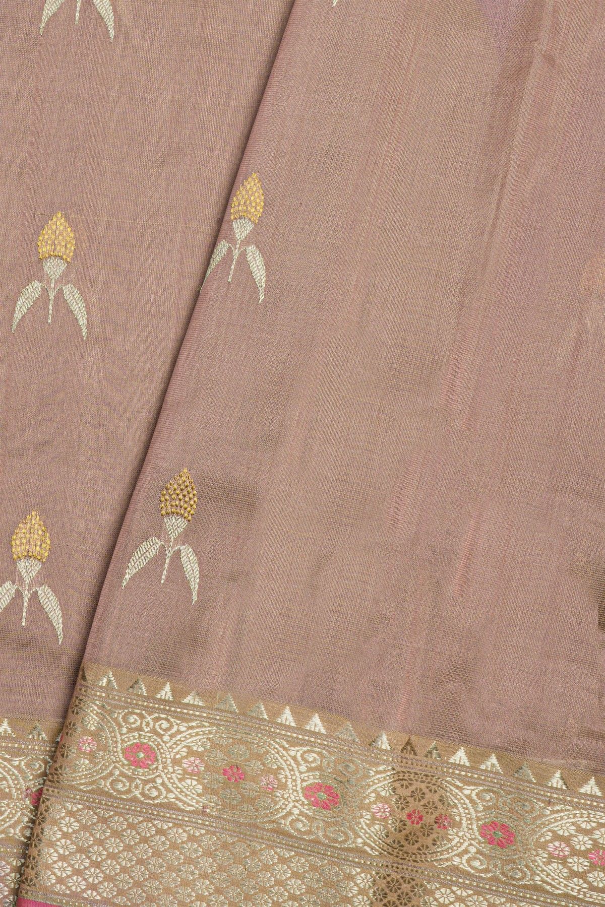 Chanderi Sico Mauve Saree
