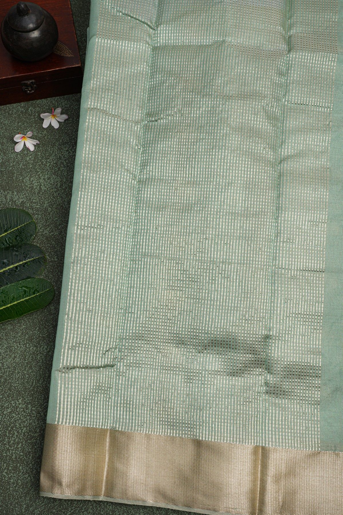 Chanderi Sico Light Blue Saree