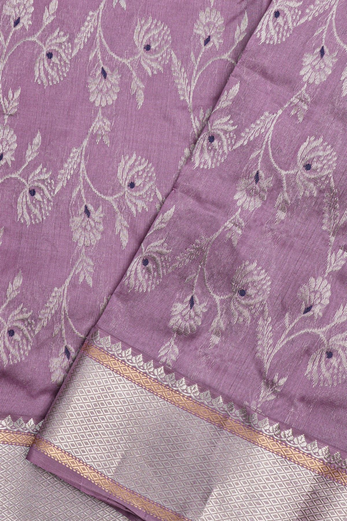Chanderi Sico Lavender Saree