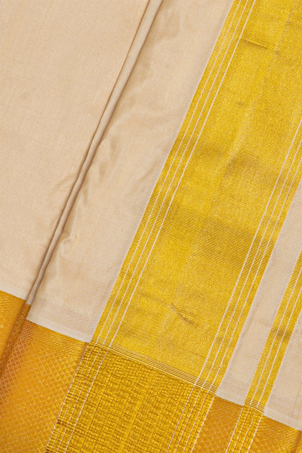 Kancheepuram Silk Light Peach Dhoti And Shalya
