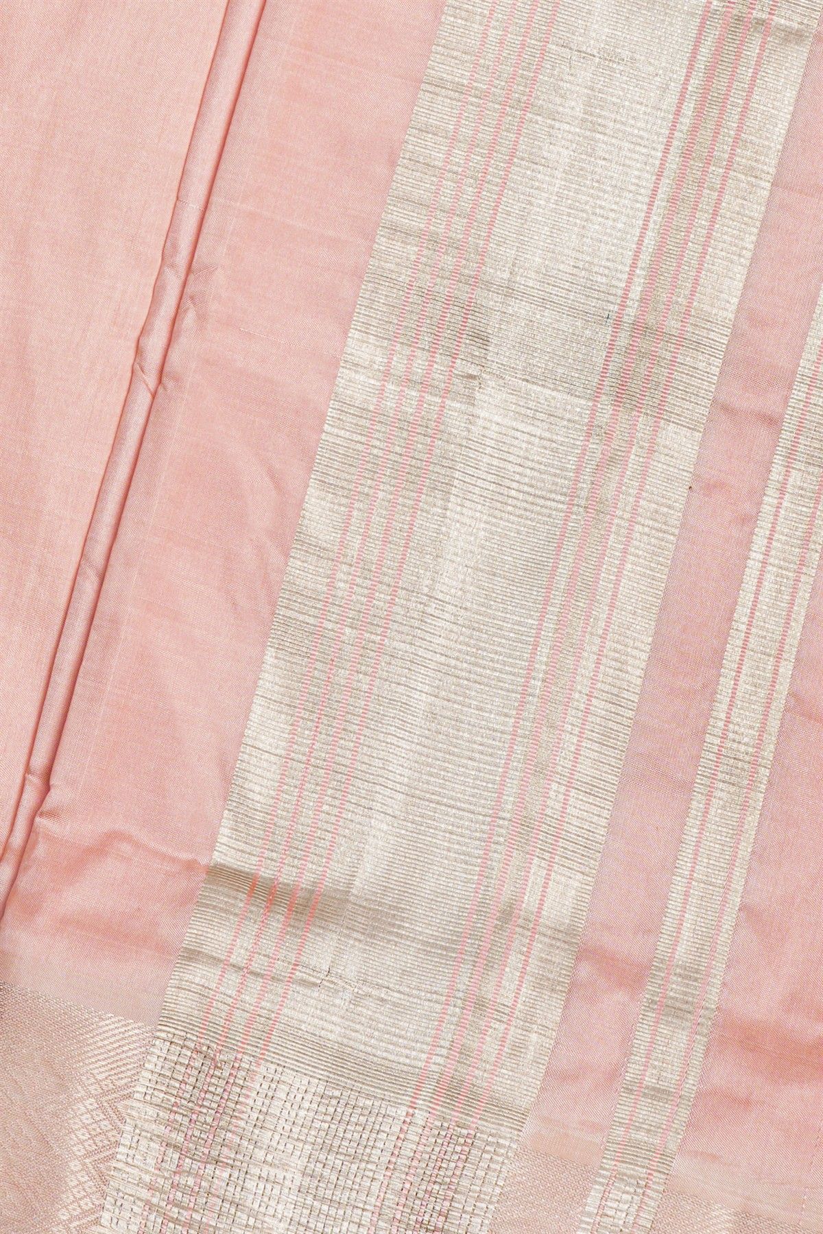 Kancheepuram Silk Baby Pink Dhoti And Shalya