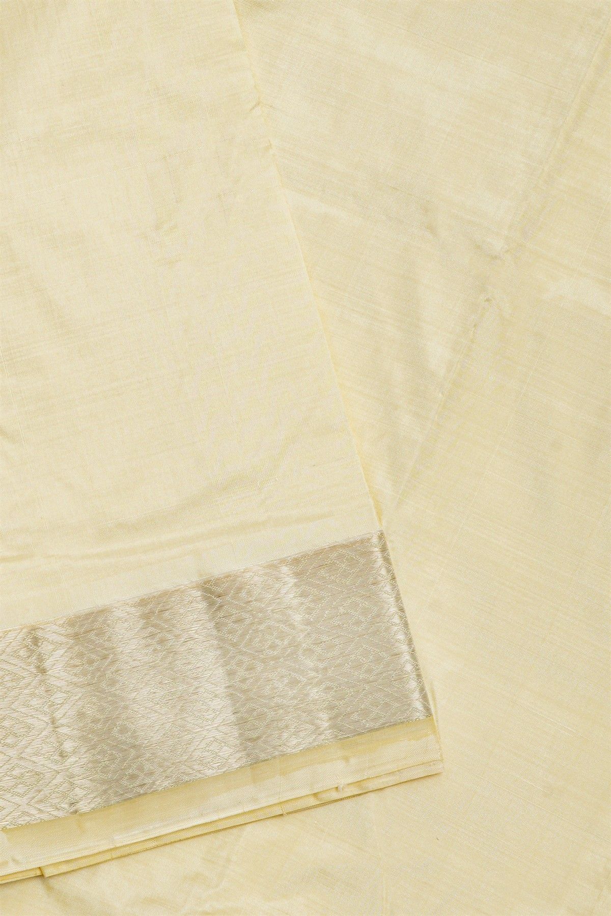 Kancheepuram Silk Cream Dhoti And Shalya