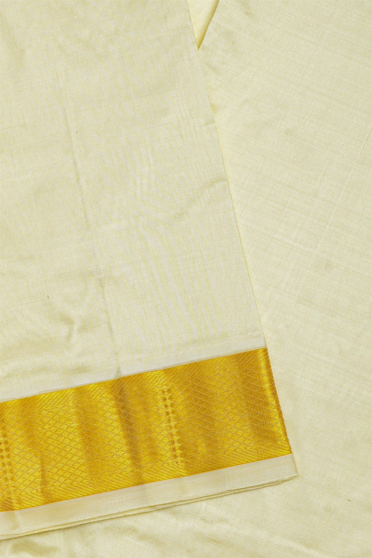 Kancheepuram Silk Cream Dhoti And Shalya