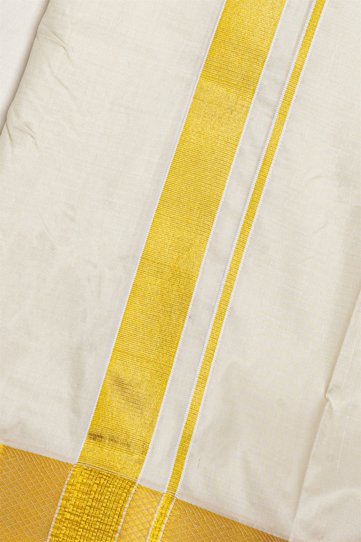 Kancheepuram Silk White Dhoti And Shalya