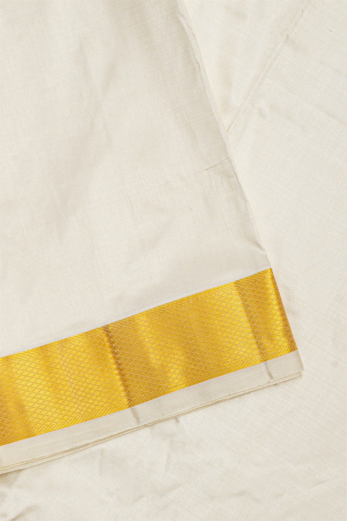 Kancheepuram Silk White Dhoti And Shalya