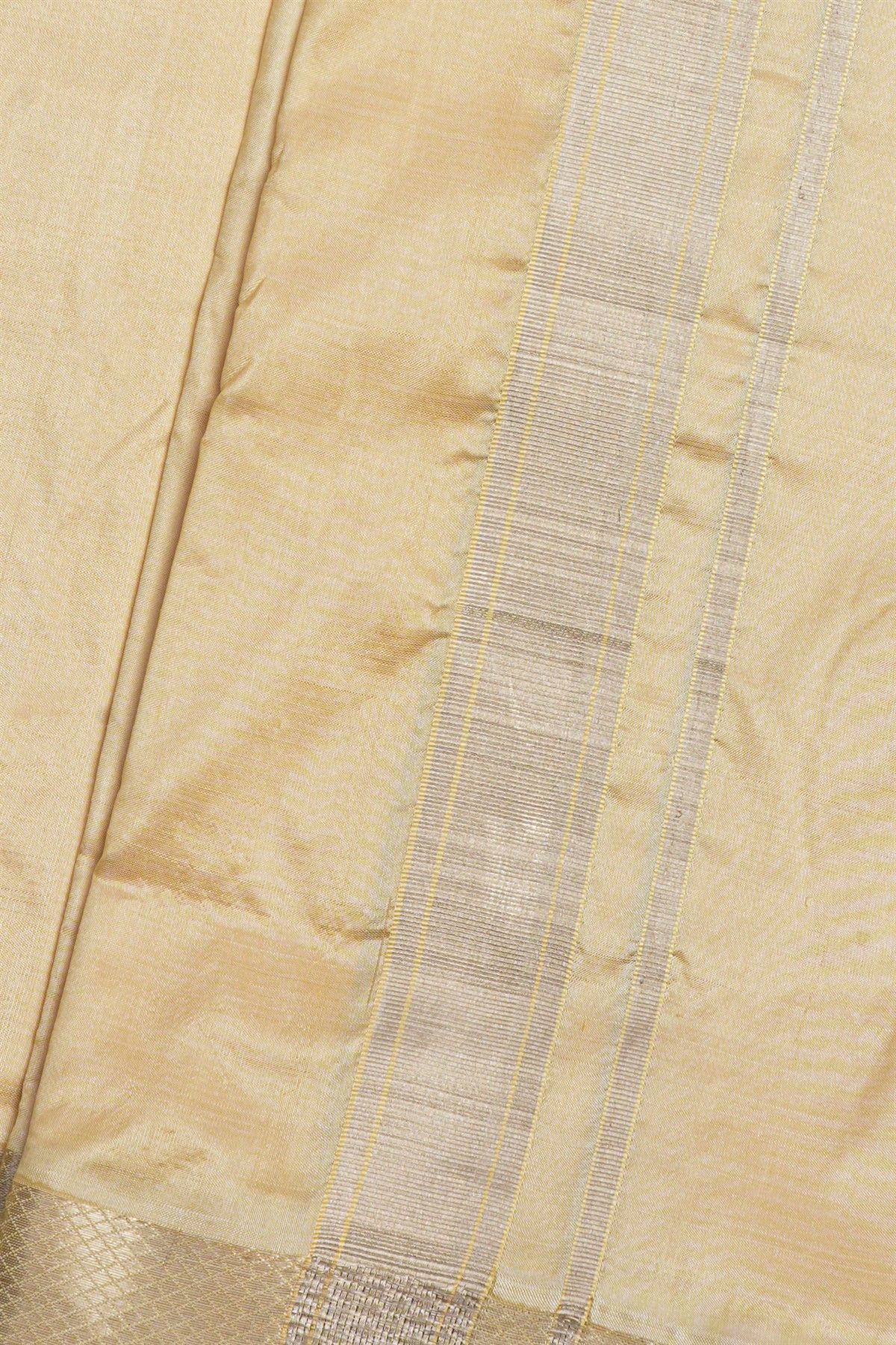 Kancheepuram Silk Cream Dhoti And Shalya