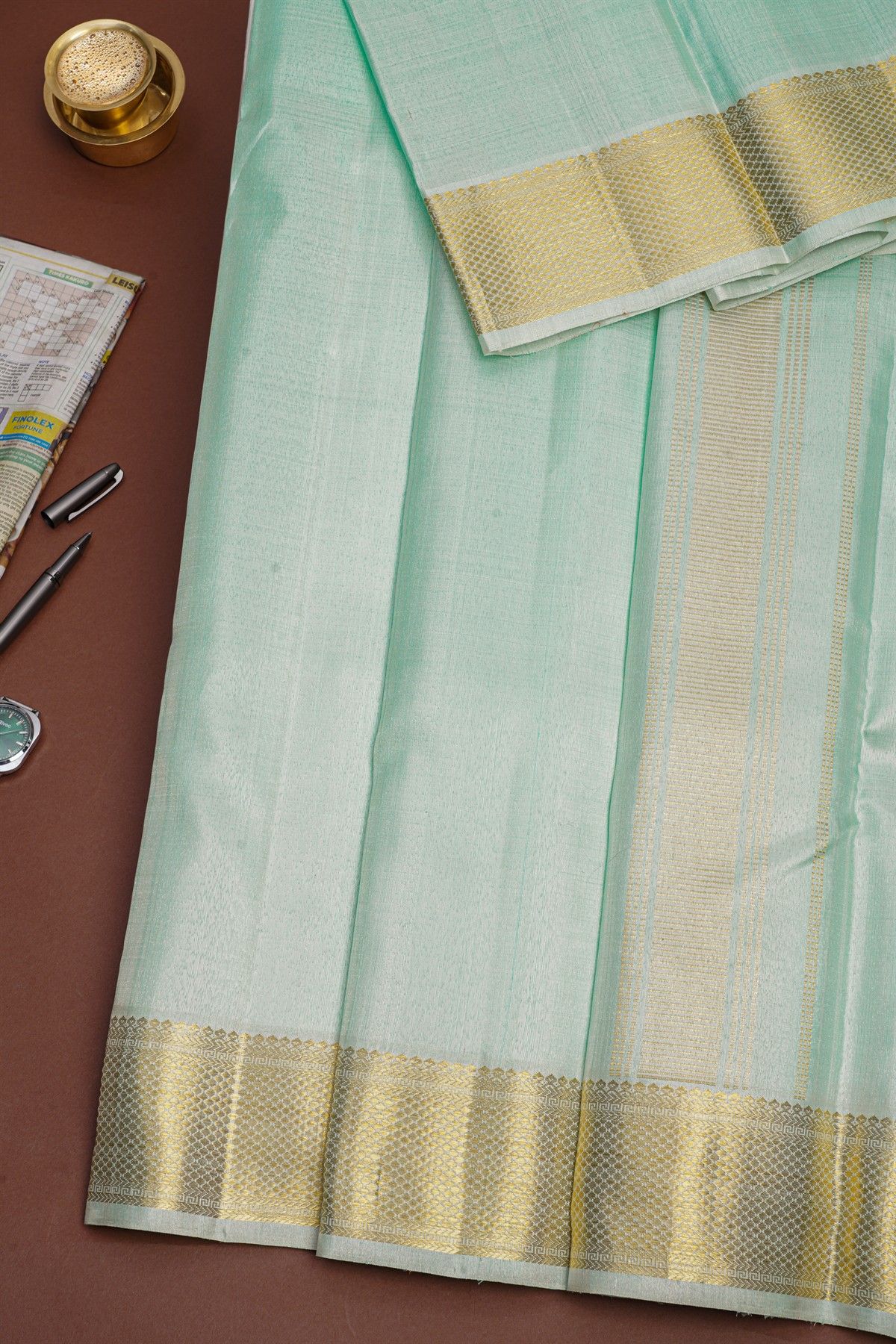 Kancheepuram Silk Sky Blue Dhoti