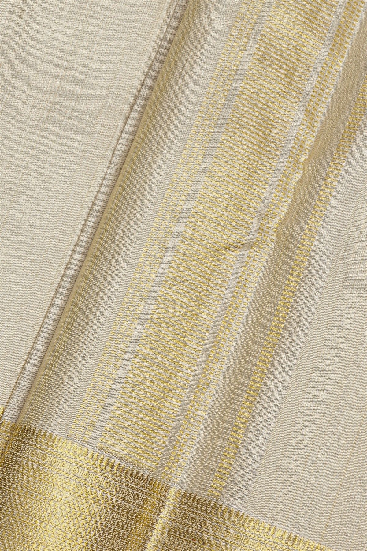 Kancheepuram Silk Off White Dhoti