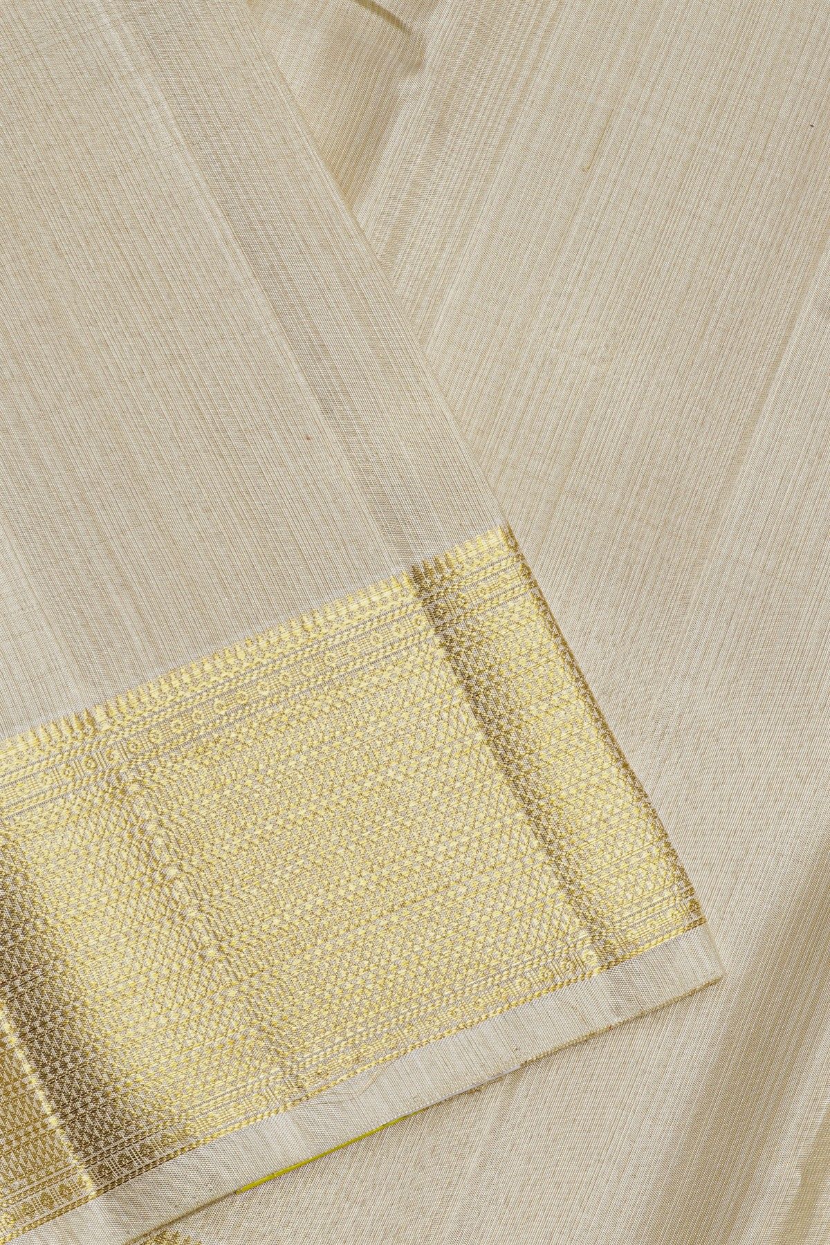 Kancheepuram Silk Off White Dhoti