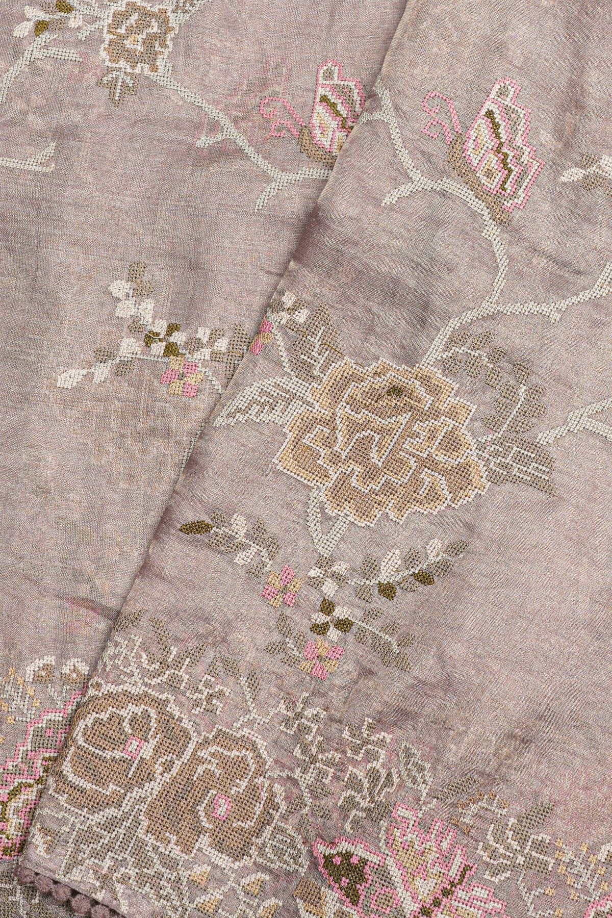 Fancy Tissue Lilac Saree