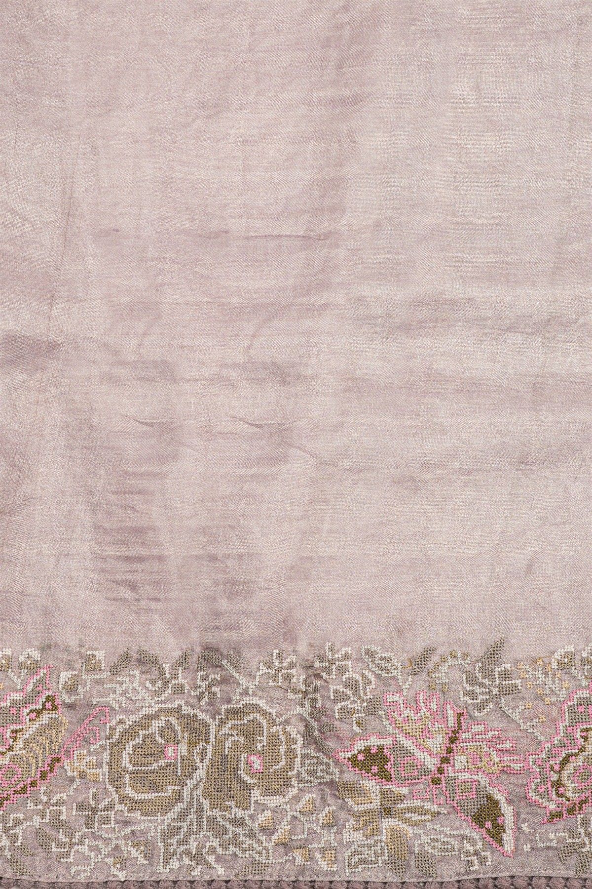 Fancy Tissue Lilac Saree