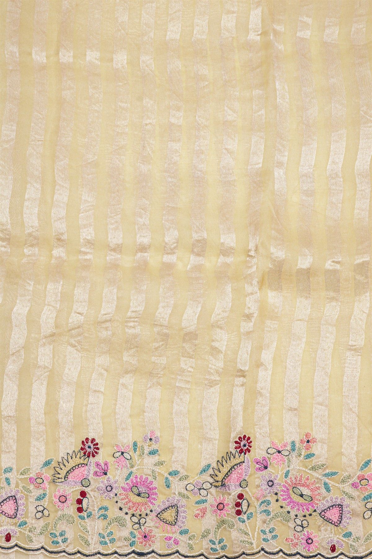 Fancy Tissue Cream Saree