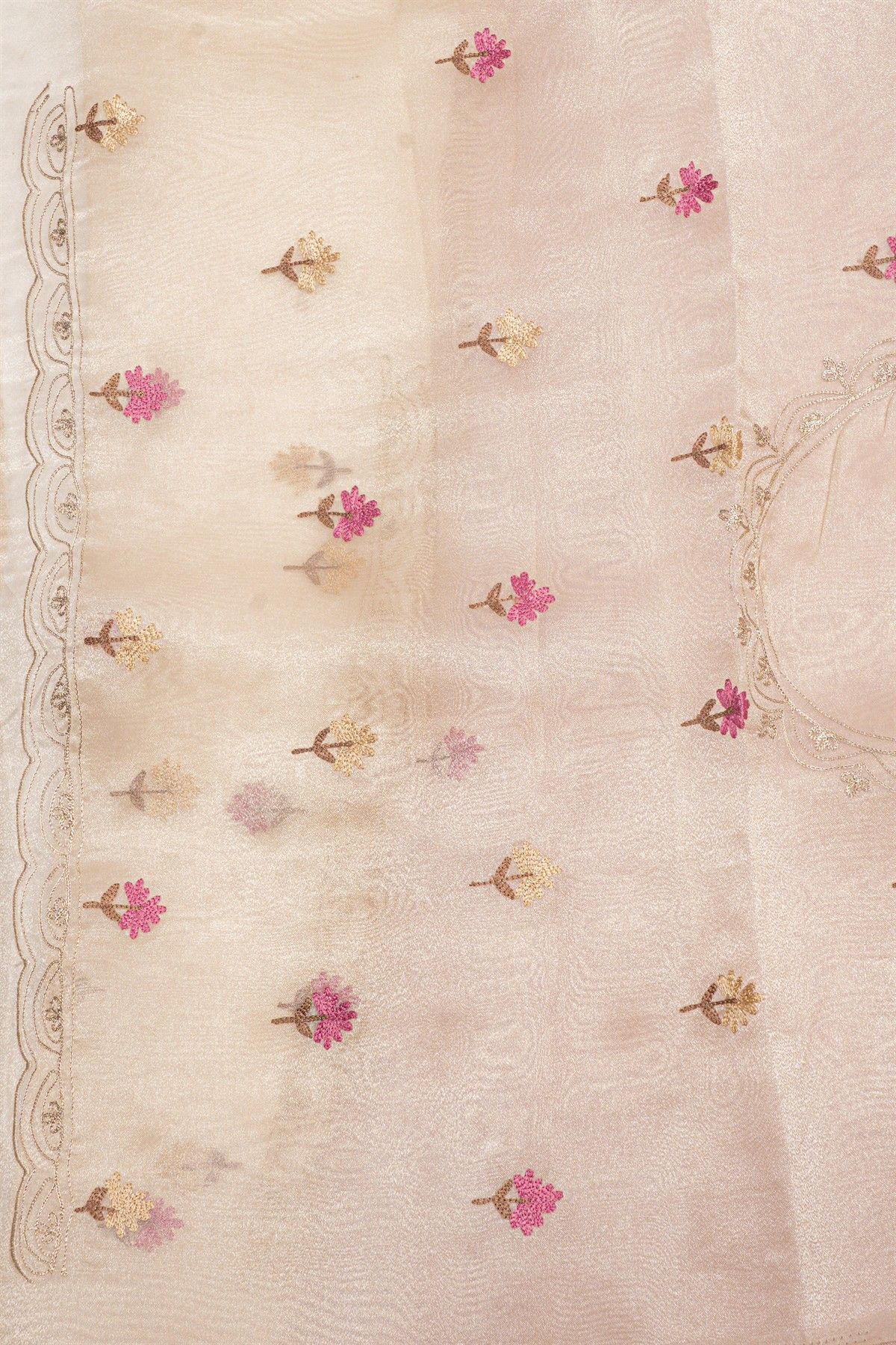 Fancy Tissue Lavender Saree