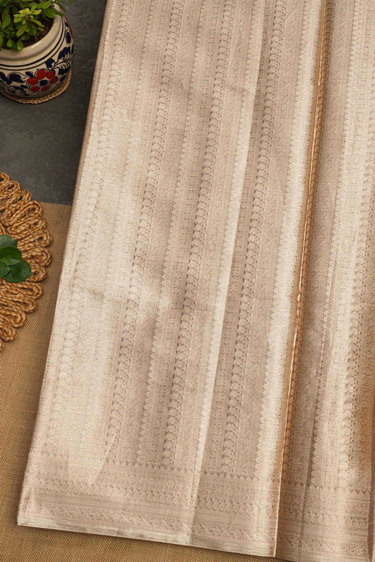 Fancy Tissue Dual Colour Saree