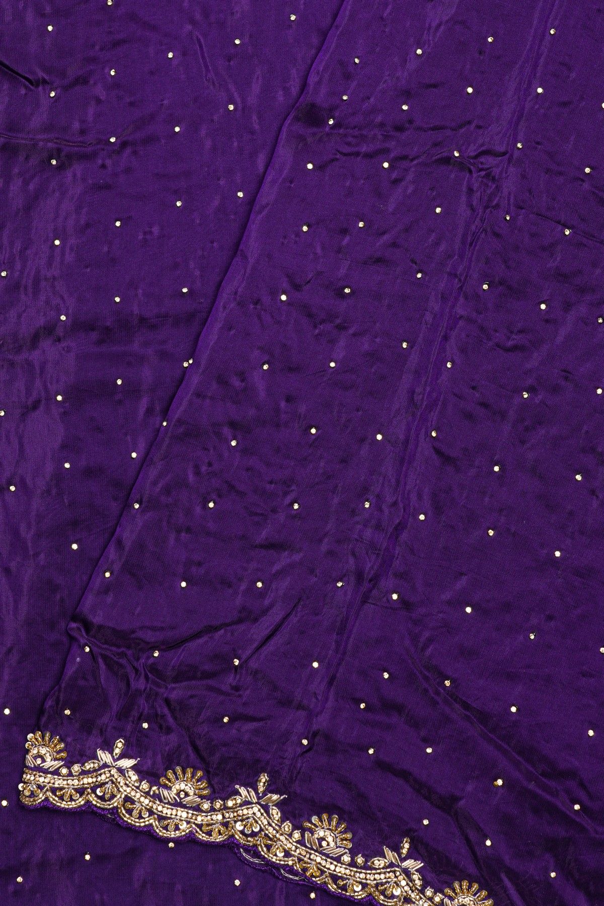 Fancy Crepe Navy Blue Saree