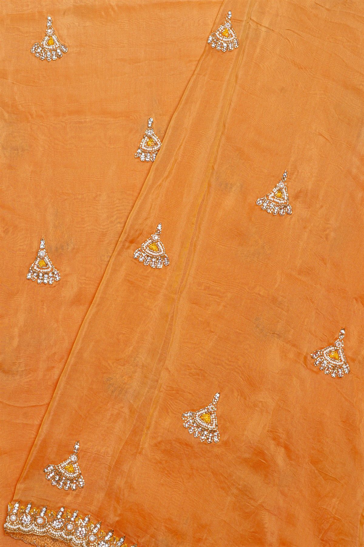 Fancy Kora Orange Saree